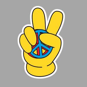 Vacation Peace Vinyl Sticker, 2 inches big